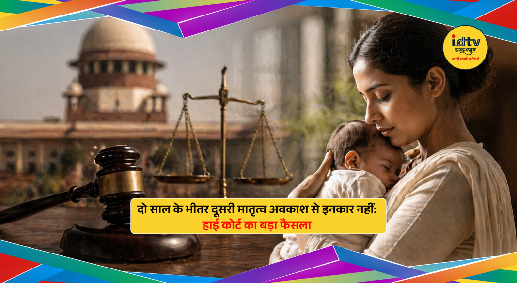 Working woman with newborn highlighting maternity leave rights after High Court ruling