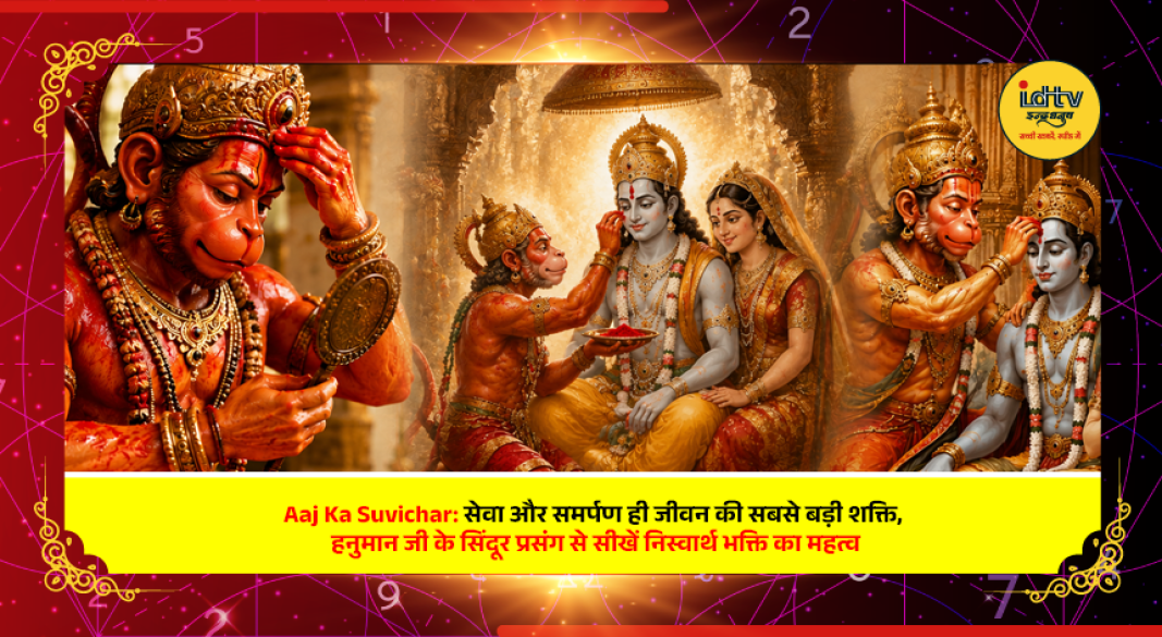 Lord Hanuman covered in vermilion, symbolizing selfless devotion, faith, and unwavering dedication to Lord Rama.