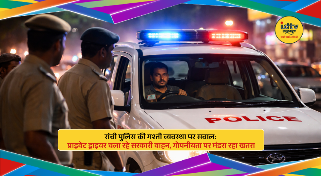 Ranchi police patrolling vehicles driven by private drivers, raising security concerns