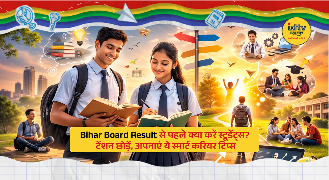 Student preparing for future career while waiting for Bihar Board results with focus and planning.