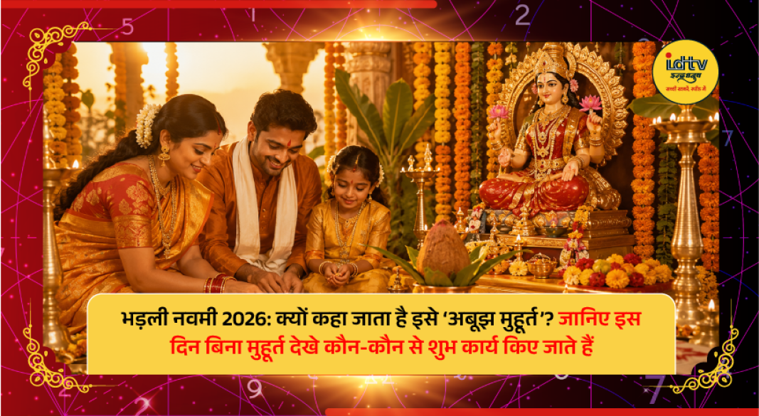 Devotees performing Hindu rituals on Bhadli Navami, considered an auspicious Abujh Muhurat for weddings and new beginnings.