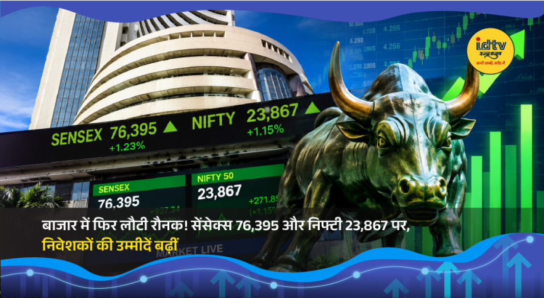 Indian stock market screen showing Sensex and Nifty trading higher during early session on 24 June 2026.