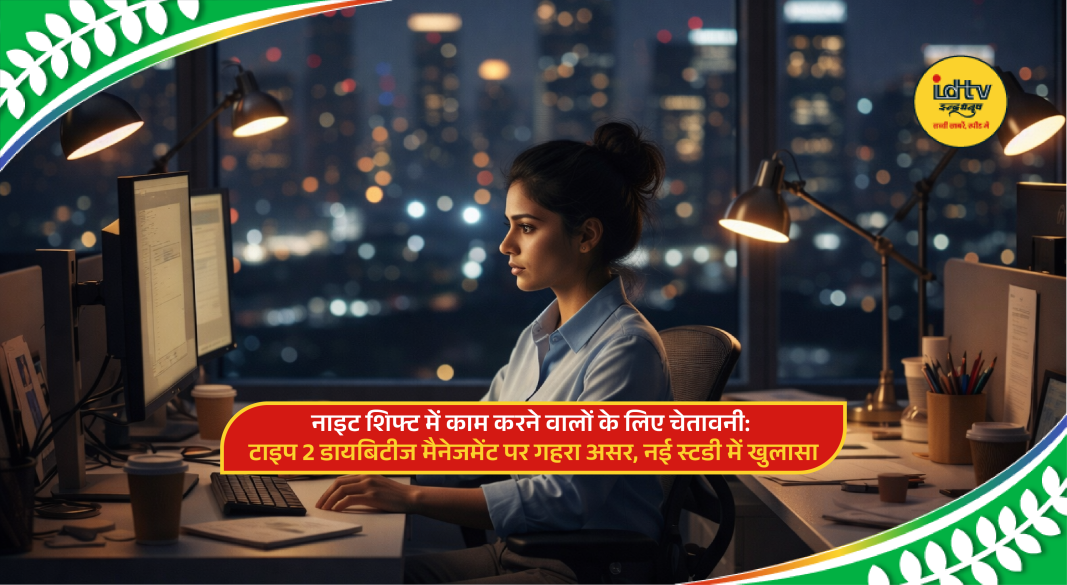 Healthcare worker on night shift monitoring blood sugar levels for Type 2 diabetes management.