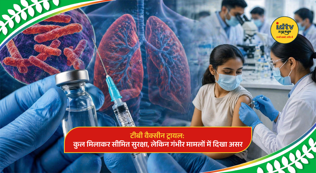 Healthcare worker administering tuberculosis vaccine during PreVenTB clinical trial in India