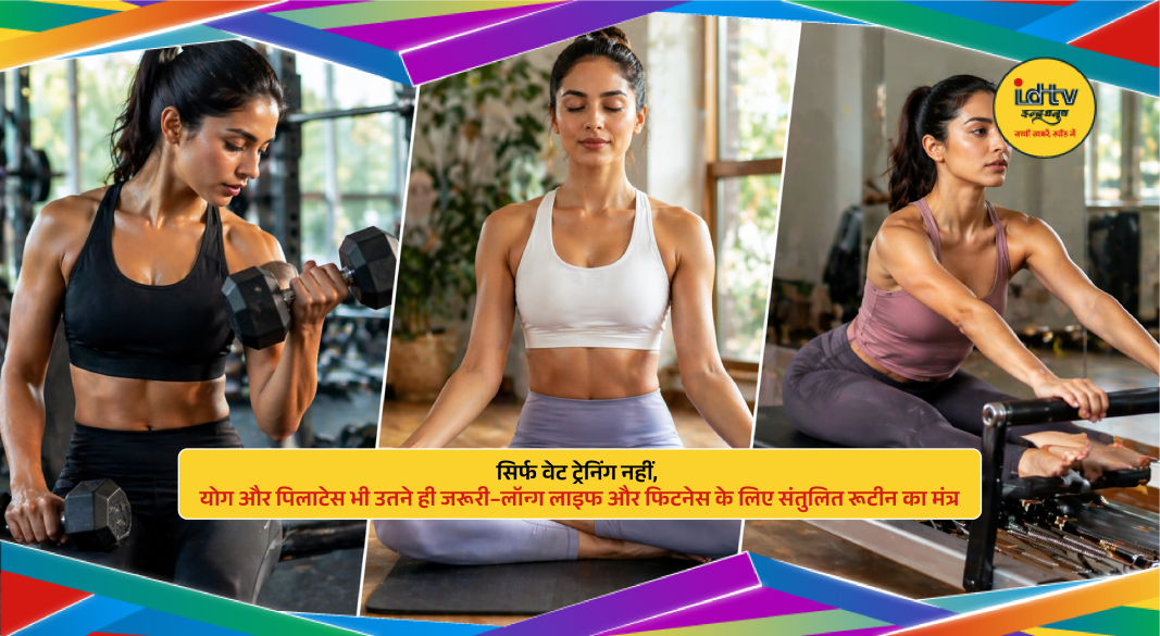 Person doing yoga and pilates alongside gym workout for balanced fitness routine