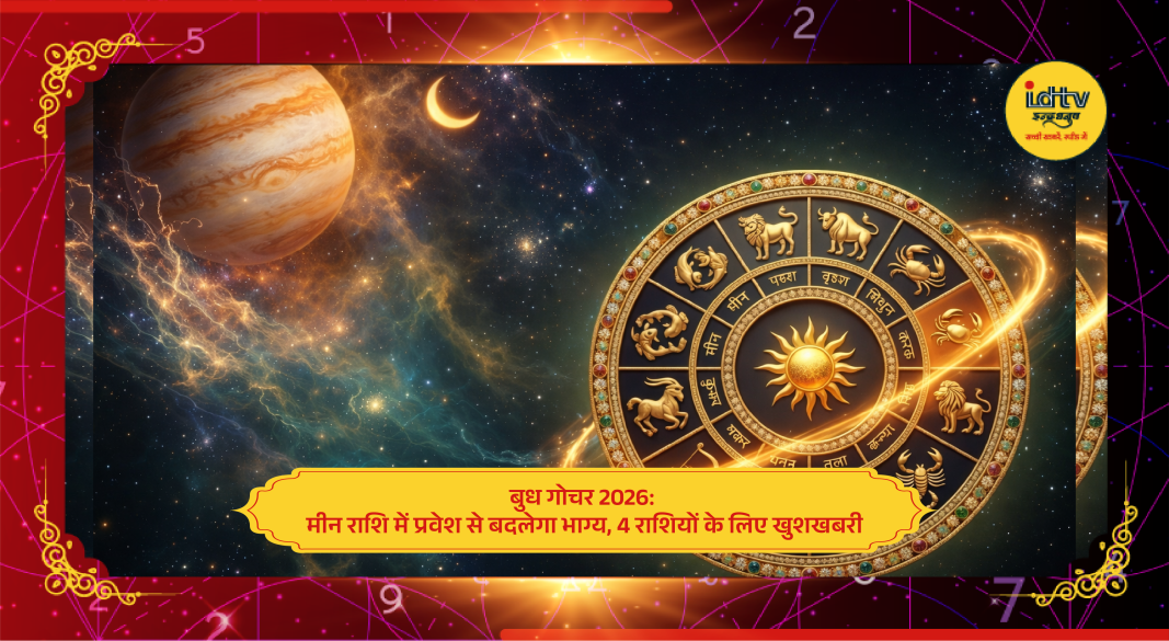 Astrological chart showing Mercury transit into Pisces affecting zodiac signs in 2026 horoscope predictions