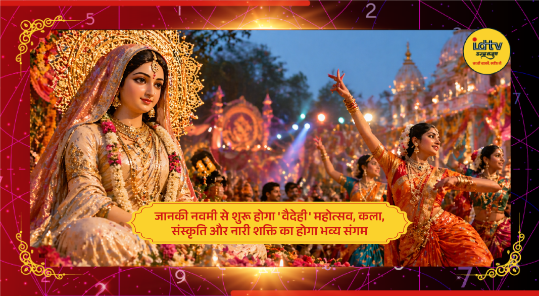 Artists showcasing Mithila paintings and cultural performances celebrating Sita at Vaidehi Festival 2026