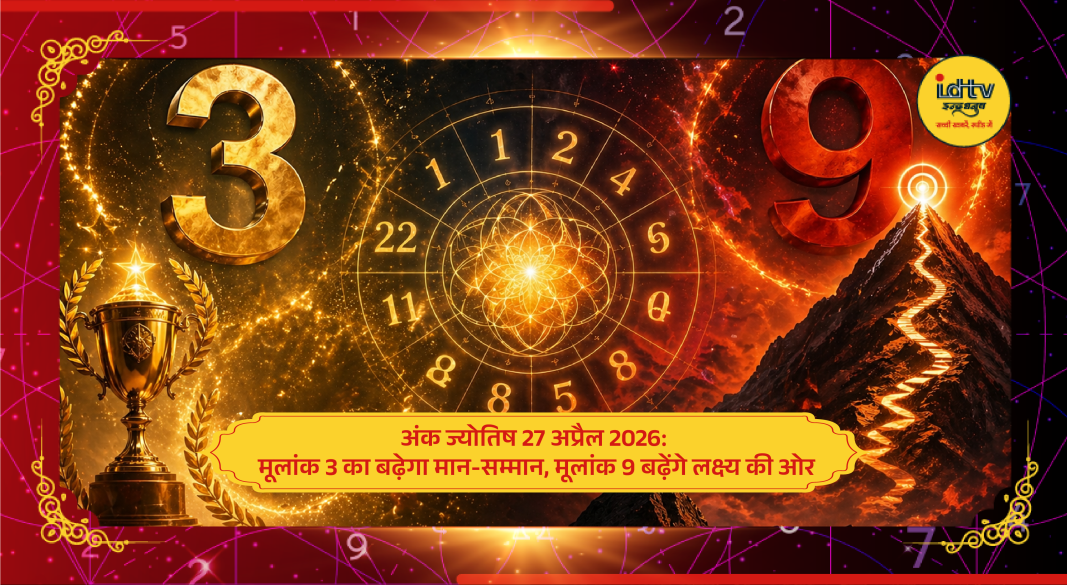 Numerology chart with numbers and horoscope symbols representing April 27, 2026 predictions