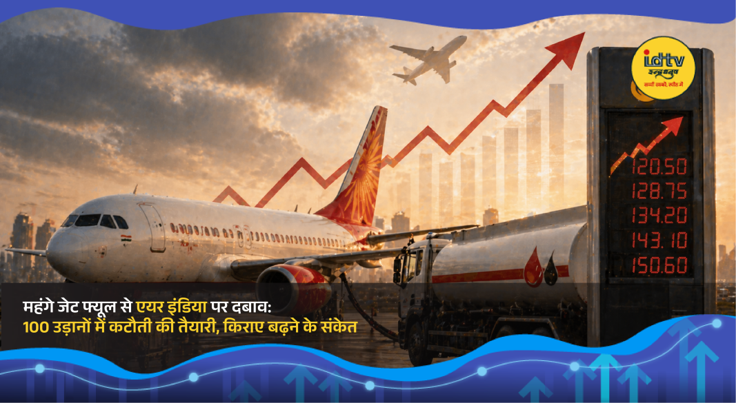 Air India aircraft on runway amid rising jet fuel costs and flight cuts