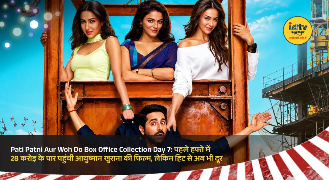 Ayushmann Khurrana in a scene from Pati Patni Aur Woh Do during its first week box office run.